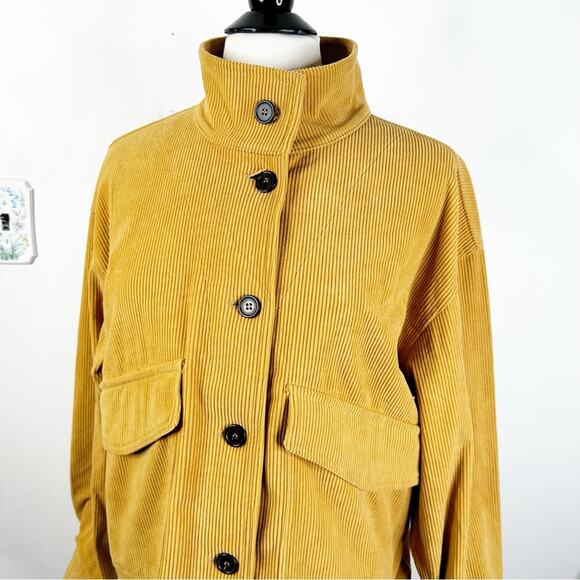 NEW Avec Les Filles Button Front Corduroy Shirt Jacket Shacket Size Large - Picture 3 of 10